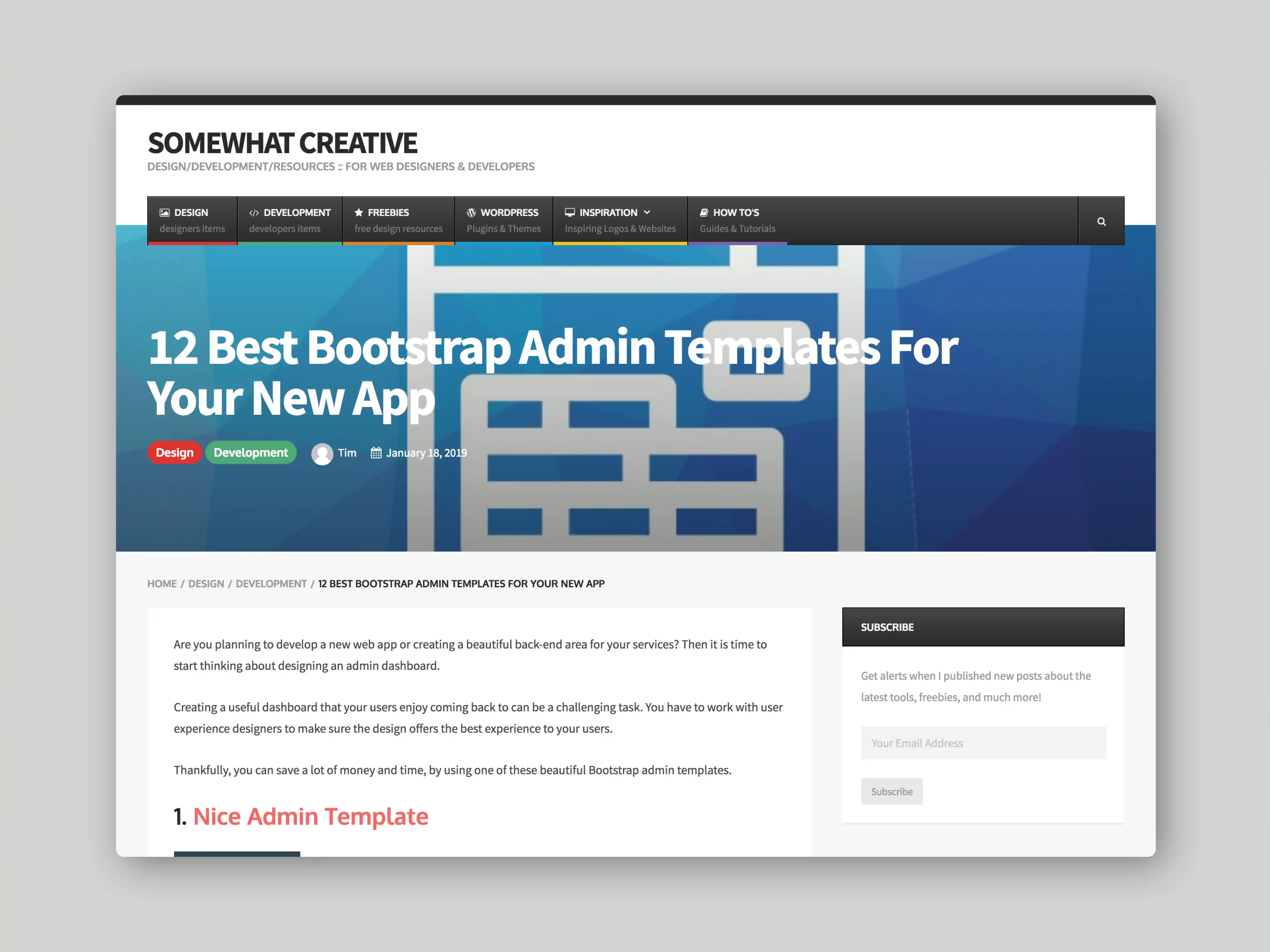 Specific post page
